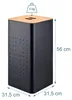 Relaxdays, wasmand met deksel, metaal, 55 liter, hoogte x Productafbeelding-voorbeeld 4