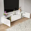 okwish TV stolek TV-Lowboard se 4 dvířky, 170×35×46 cm, Náhled obrázku produktu 3