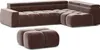 Polsterhocker Designerhocker DARCY 85x85 cm in Stoff Produktbild-Vorschau 2