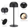 A black table lamp is shown with callouts highlighting its features. Náhľad obrázku produktu