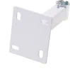 A white metal bracket with a circular clamp attachment, shown against a white background. Voir les images du produit