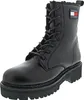 A black Tommy Jeans combat boot is shown against a white background. Produktbild-Vorschau