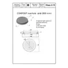 Technical drawing and diagram of a composite manhole cover. Produktbild-Vorschau