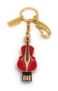 Onwomania Bass Musik Instrument Kontrabass gold rot USB Produktbild-Vorschau 3