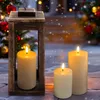 LED Echtwachskerze 3er Set mit Timer und Flacker Effekt - Produktbild-Vorschau 4
