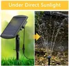 A solar panel connected to a water pump creating a fountain in a pond. Produktbild-Vorschau
