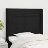 vidaXL Kopfteil mit Ohren Schwarz 93x16x118/128 cm Stoff -  Produktbild-Vorschau 2