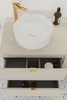 Meuble Sous Lavabo 60 Cm Cachemire Mat 2 Tiroirs Moderne Voir les images du produit 6