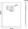 vidaXL Duschwanne SMC Weiß 90×70 cm Produktbild-Vorschau 6
