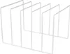 A white wire rack for organizing items, possibly records or folders. Anteprima dell’immagine prodotto