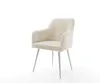 A single beige corduroy armchair with metal legs is shown against a white background. Produktbild-Vorschau