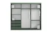 Schiebetürenschrank 250 cm in Grün mit Lamellen, Produktbild-Vorschau 2