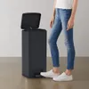 vidaXL Pedálový kôš proti odtlačkom prstov 30 l čierny z Náhľad obrázku produktu 2