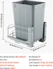 VEVOR ausziehbarer Mülleimer (35 Qt) für Küchenschränke, Produktbild-Vorschau 7