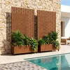 Trennwand ‘Aaskis’ mit Blumenkasten Rollen Stahl 190 x 82 x Produktbild-Vorschau 7