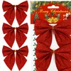 Vianočné mašle 11x11cm červené, sada 3 ks, vianočné Náhľad obrázku produktu 2