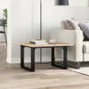 vidaXL Konferenčný stolík O-rám 70x70x40cm z masívnej Náhľad obrázku produktu 3