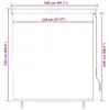 vidaXL Store extérieur 140x250 cm Orange et brun Voir les images du produit 7