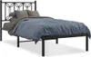 Design Bettgestell mit Kopfteil Metall Schwarz 90x190 cm, Produktbild-Vorschau 1