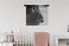 MuchoWow® Wandteppich Wandbehang Tierprofil Löwe in schwarz Produktbild-Vorschau 2