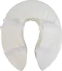 A close-up, top-down view of a cream-colored toilet seat cushion with white straps. Produktbild-Vorschau