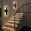 Rosikey 2 Stücke LED Wandleuchte Innen/Aussen schwarz, 40cm Produktbild-Vorschau 4