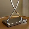 Lucande Tischleuchte Evaine, chrom/weiß, Metall, 66 cm, E27 Produktbild-Vorschau 5