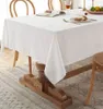 Weiße Baumwoll-Tischdecke 140 × 240 cm – Klassische Produktbild-Vorschau 2