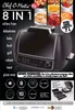 A marketing image for the Chef-O-Matic 8 in 1 Air & Grill, showcasing its features and capabilities. Produktbild-Vorschau
