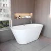 AICA freistehende Badewanne 150x70cm Oval Acrylwannen Produktbild-Vorschau 2