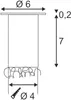 A technical drawing with dimensions of a recessed floor light. Produktbild-Vorschau