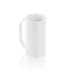 A white plastic measuring jug with a handle, shown against a white background. Produktbild-Vorschau