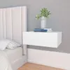 vidaXL Comodino sospeso bianco 40x30x15 cm in materiale Anteprima dell’immagine prodotto 15