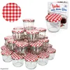 100 pots 230 ml To 82 couvercle rouge à carreaux avec sucre Voir les images du produit 2