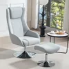 HOMCOM Relaxsessel mit Hocker, 360°drehbarer Fernsehsessel Produktbild-Vorschau 2