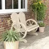 Sweiko Gartenbank, Wagenrad-Design, für 2 Personen, Produktbild-Vorschau 8