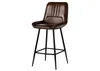 MASSIVMOEBEL24 Barstuhl Echtleder 52x57x108 braun IRON Produktbild-Vorschau 3