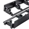Two black plastic garden edging pieces are shown in a close-up studio shot against a white background. Produktbild-Vorschau