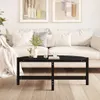 vidaXL Couchtisch Schwarz 118x63x45 cm Massivholz Kiefer -  Produktbild-Vorschau 4