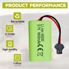 2x Li-Ion Akku 3.7V 1600mAh mit SM-2P Stecker + USB Kabel – Produktbild-Vorschau 4