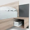 Modernes Holzbett mit 2 Nachtkommoden, Schlafzimmerset in Produktbild-Vorschau 16
