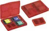 A red Nintendo Switch game card case is shown open, displaying several game cards. Another closed case and a single game card case are also visible. Anteprima dell’immagine prodotto