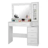 Coiffeuse table de nuit avec prises électriques, 101x40x143 Voir les images du produit 9