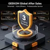 Promotional graphic highlighting GEEKOM's global after-sales service with warranty and support information. Produktbild-Vorschau