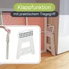 Klapphocker / Tritthocker, 29x22x39 cm, weiß-schwarz Produktbild-Vorschau 5