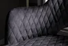 Eleganter Barhocker PARIS grau Samt mit Ziersteppung und Produktbild-Vorschau 6