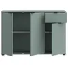 A front view of a sage green sideboard with three doors and one drawer, shown against a white background. Anteprima dell’immagine prodotto