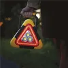 LED varovný trojúhelník, nabíjecí, COB LED + červená LED Náhled obrázku produktu