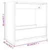 A line drawing of a cabinet with dimensions indicated. Produktbild-Vorschau