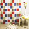 Duschvorhang  Muster Textil 180 x 200 mit Ringen Karo Bunt Produktbild-Vorschau 2